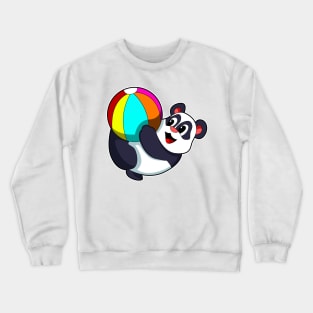 Panda with Beach ball Crewneck Sweatshirt